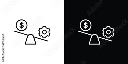 Leverage icon art Illustrations. premium line icons