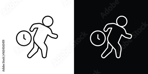 Late icon art Illustrations. premium line icons