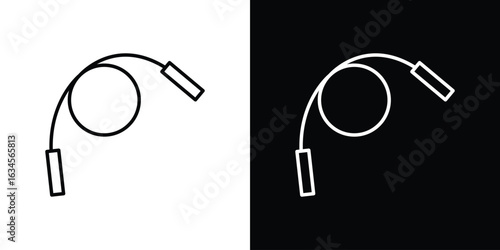 Jump rope icon art Illustrations. premium line icons
