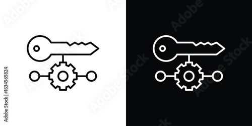 Key factor icon art Illustrations. premium line icons