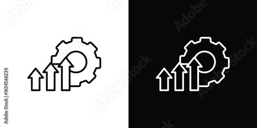 Improvement icon art Illustrations. premium line icons