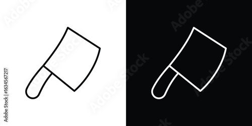 Hatchet icon art Illustrations. premium line icons