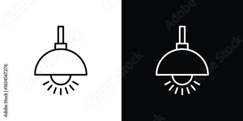 Hanging light icon art Illustrations. premium line icons