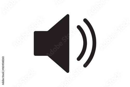 Wallpaper Mural Loudspeaker icon silhouette vector with white background Torontodigital.ca