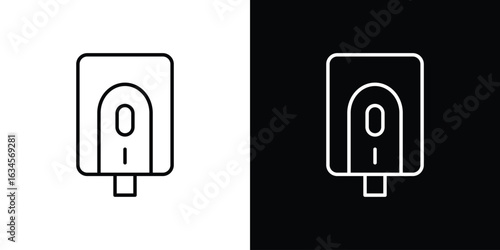 Electrical soap box icon art Illustrations. premium line icons