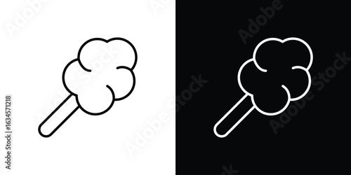 Cotton Candy icon art Illustrations. premium line icons