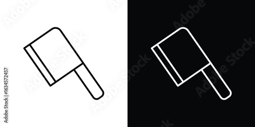 Chopper knife icon art Illustrations. premium line icons