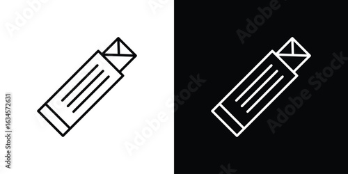 Chew gum icon art Illustrations. premium line icons