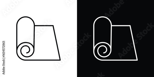 Carpet roll icon art Illustrations. premium line icons