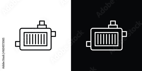 car radiator icon art Illustrations. premium line icons