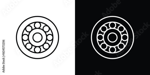 Car bearing icon art Illustrations. premium line icons