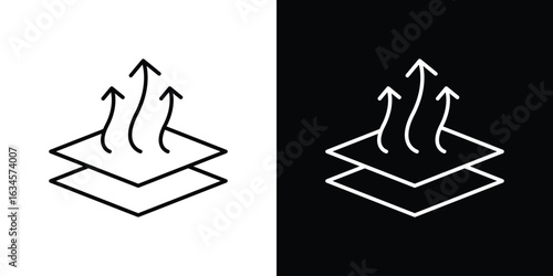 Breathable leather icon art Illustrations. premium line icons