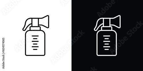 Breast pump icon art Illustrations. premium line icons