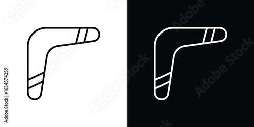 Boomerang icon art Illustrations. premium line icons