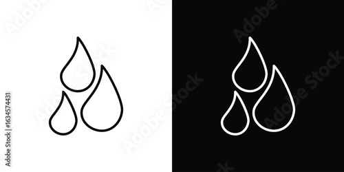 Blood drops icon art Illustrations. premium line icons