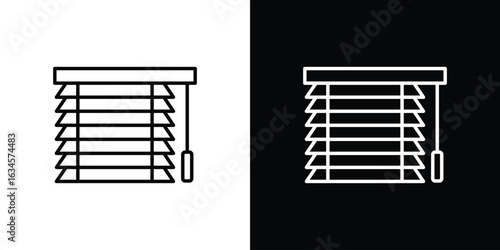 Blinds icon art Illustrations. premium line icons