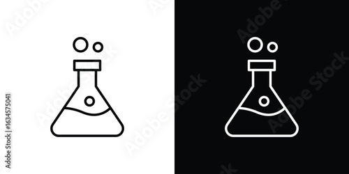 Beaker icon art Illustrations. premium line icons