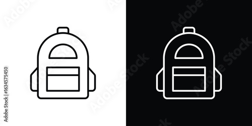 Backpack icon art Illustrations. premium line icons