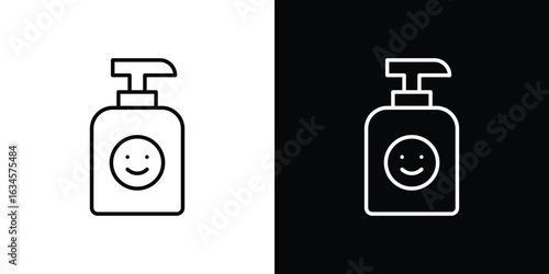 Baby shampoo icon art Illustrations. premium line icons