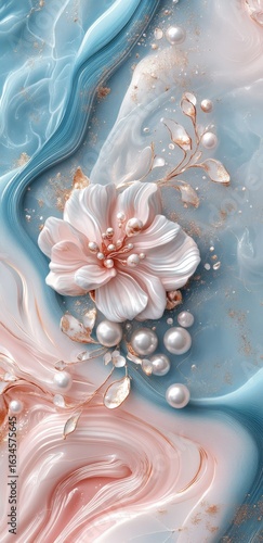 pink flower in water
