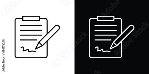 Agreement icon art Illustrations. premium line icons