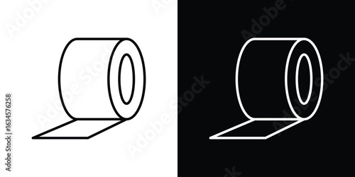 Adhesive tape icon art Illustrations. premium line icons