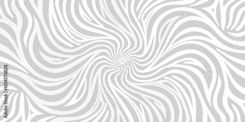Abstract swirling white lines on a light gray background