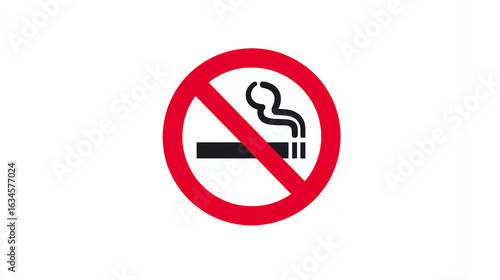 Free Download No Smoking Sign With Red Circle And Slash Isolated On White Background - GFXLoad