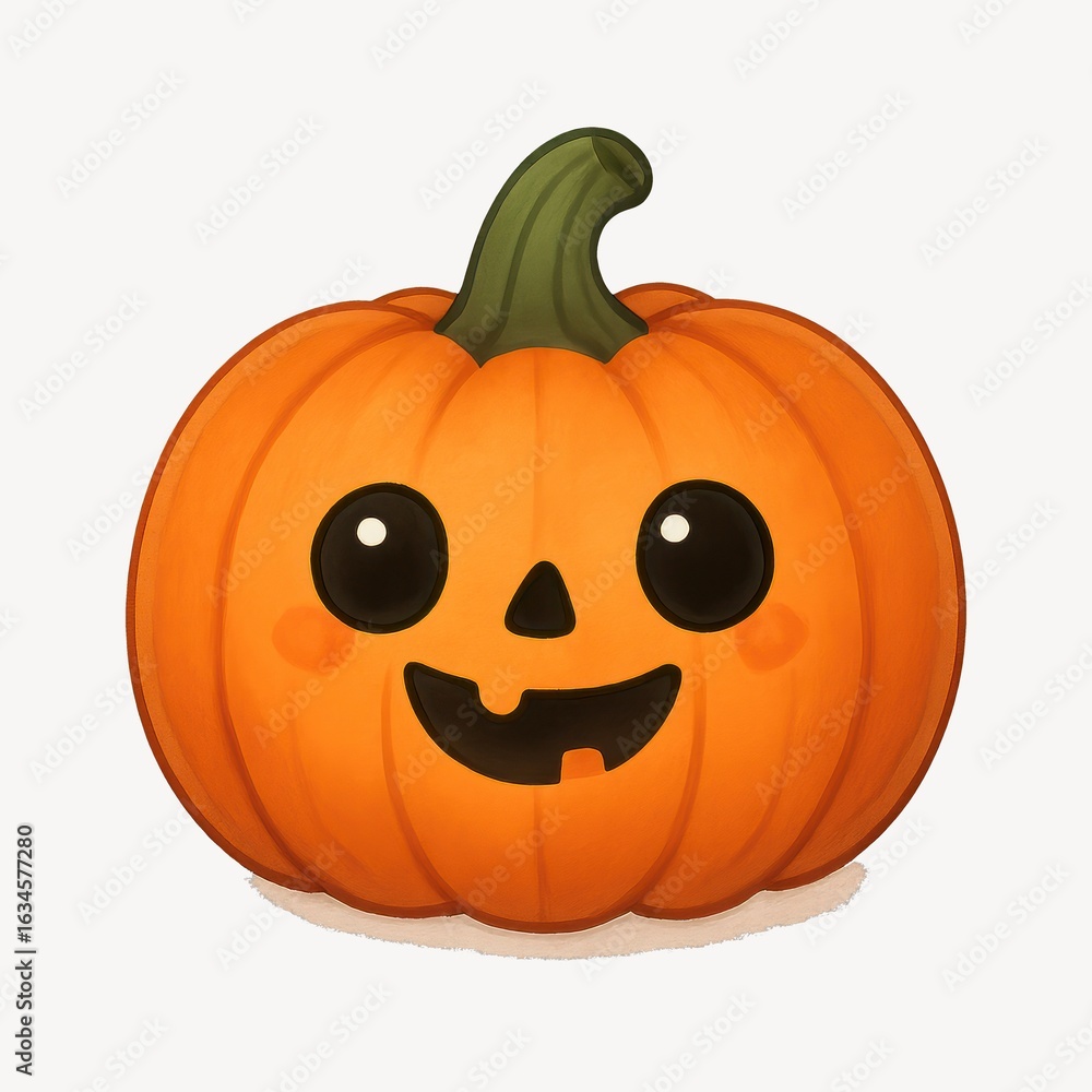 Fototapeta premium Cute Halloween pumpkin illustration.