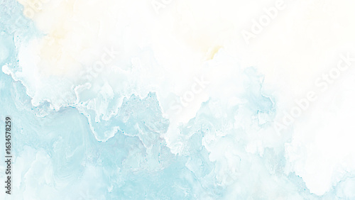 Blue marble texture background. Abstract watercolor or alcohol ink art blue white background with crackers. Pastel blue marble background.