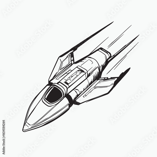 space rocket vector illustration