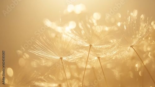 Soft Golden Twilight Scene with Turning Seeds