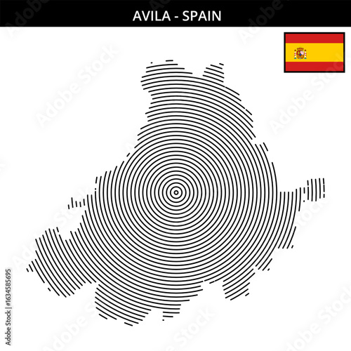 Avila in Spain with its unique concentric map design