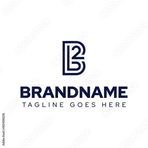 Letters B2B Monogram Line Logo, symbolizing connection, professionalism, and modern business solutions