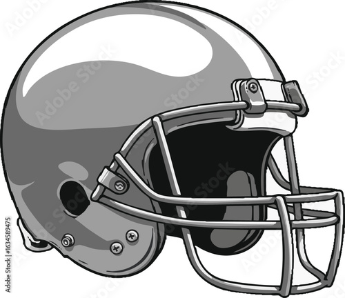 Protective headgear for gridiron competition, a classic American football helmet symbolizing strength and athletic spirit.