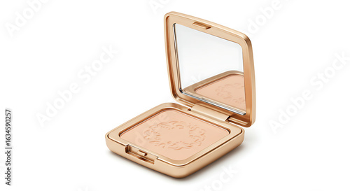 Elegant Compact Powder with Mirror, Perfect for On-the-Go Touch-Ups and Enhancing Your Natural Beauty Throughout the Day, Designed for Everyday