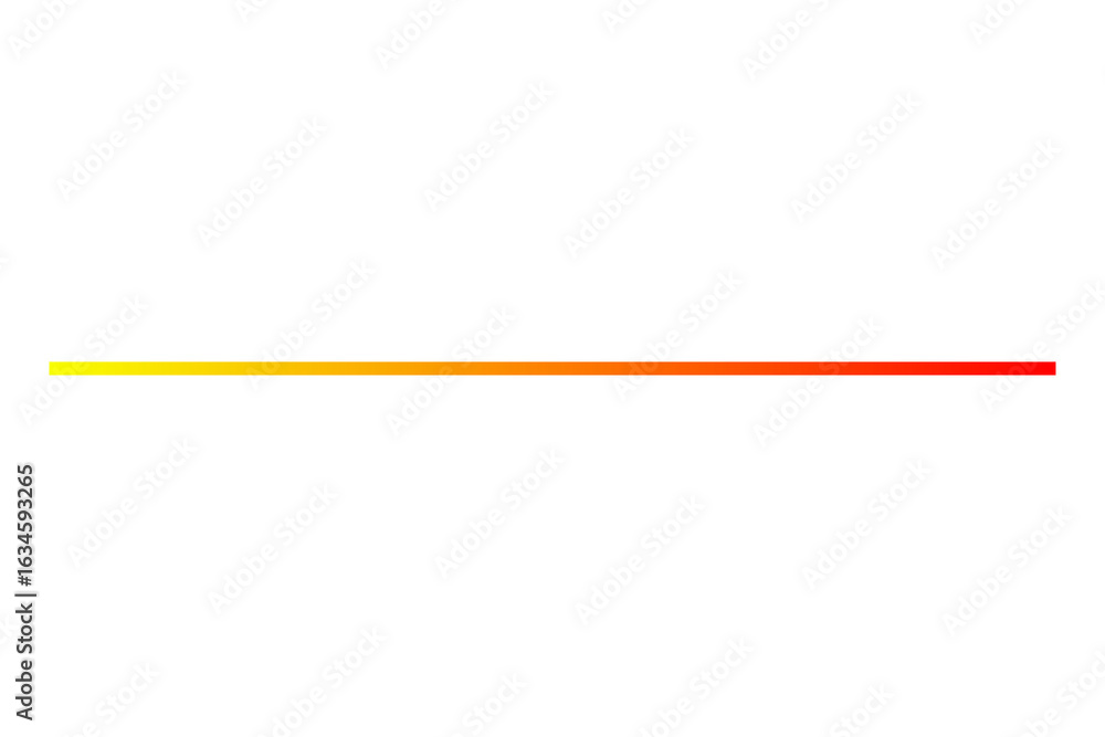 Horizontal gradient line with yellow to red transition for modern highlights, underlines, and infographic design Horizontal gradient line with yellow to red transition for modern highlights, underlines, and infographic design