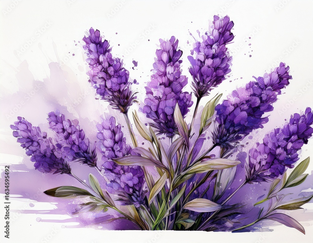 Obraz premium lavender isolated on white background