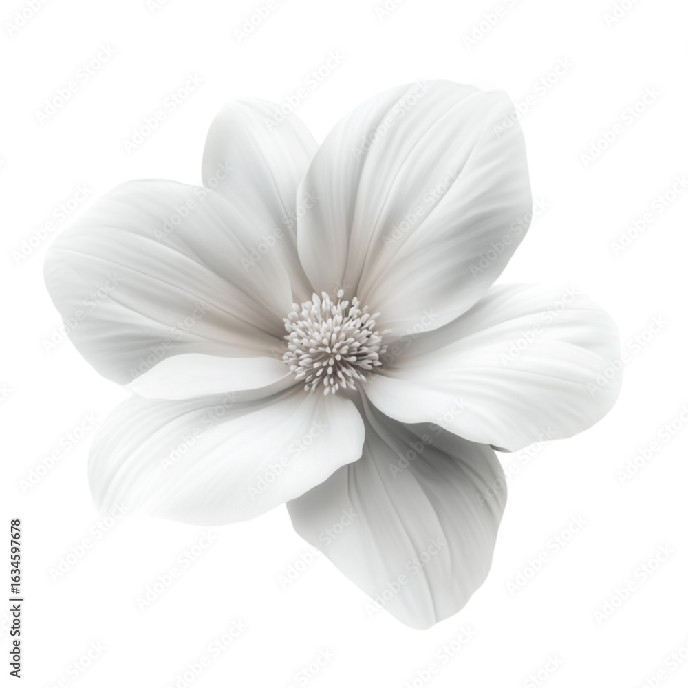 Obraz premium Serene white flower delicate petals soft beauty nature blossom