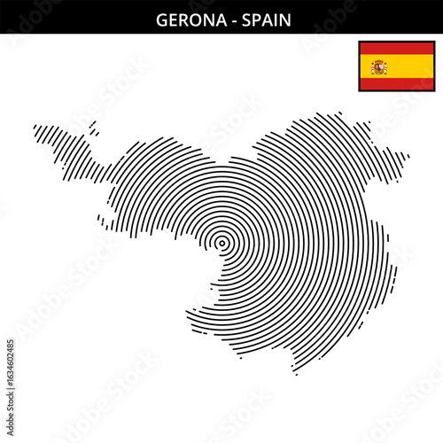 Gerona Spain with captivating circular map design