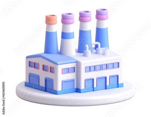 Wallpaper Mural 3D Cartoon Factory Illustration Torontodigital.ca