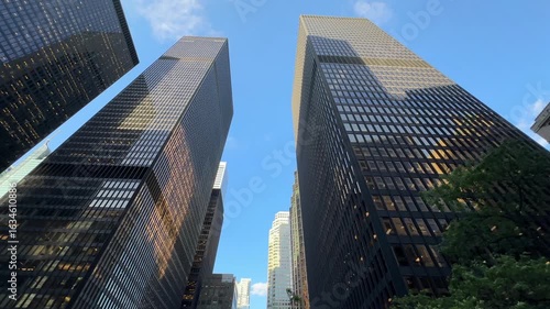 Wallpaper Mural Geometric Architecture Shines As The Last Sunlight Hits The Tallest Buildings Of Toronto, Creating A Dramatic Urban Perspective From The Eyes Of A Pedestrian Below. Torontodigital.ca