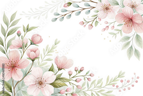 Delicate pink floral arrangement on a black background