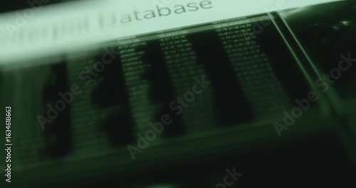 Running lines of encrypted data within Interpol Database interface