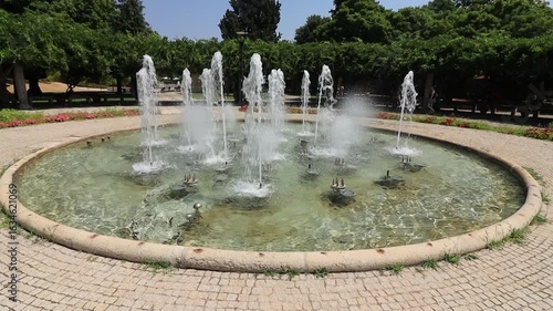 Fountain in the city park of Castelo Branco, Portugal