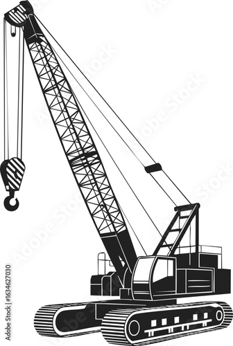 Construction crane, heavy machinery, lifting equipment, industrial tool, mobile crane