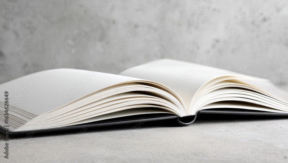 Obraz premium Open book on a textured surface