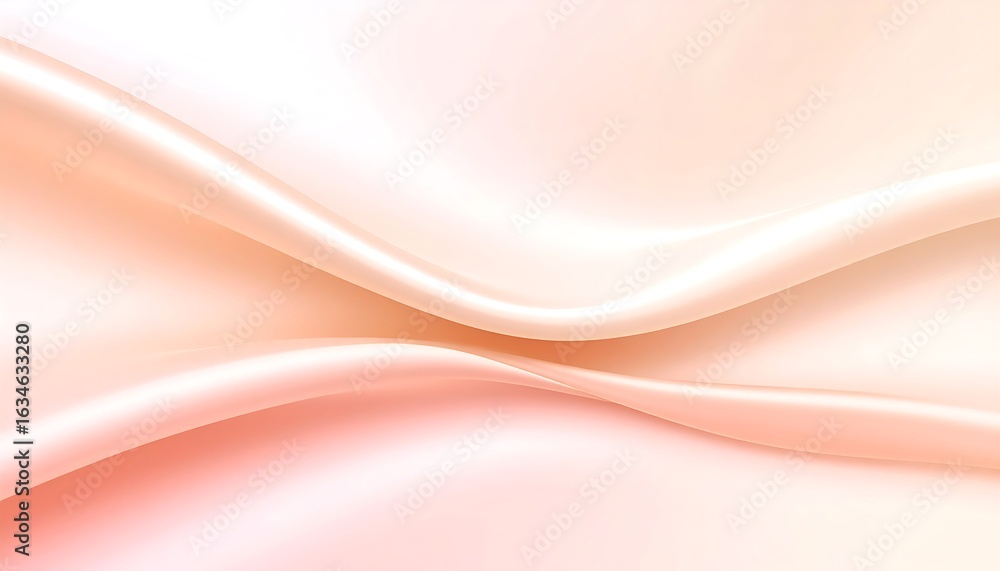 Obraz premium Wavy Peach Fabric Texture Soft Elegant Background
