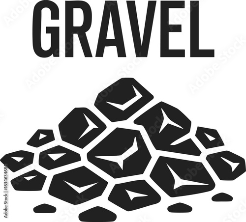 Gravel, crushed stones, aggregate material, landscaping rock, construction resource