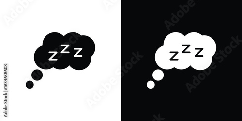 Zzz icon, simple flat style. for ui or ux designs